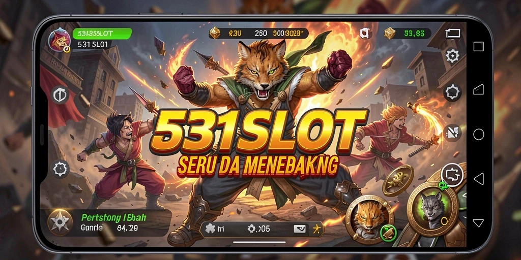 Screenshot 531SLOT menampilkan pertarungan seru dengan karakter yang menonjol.