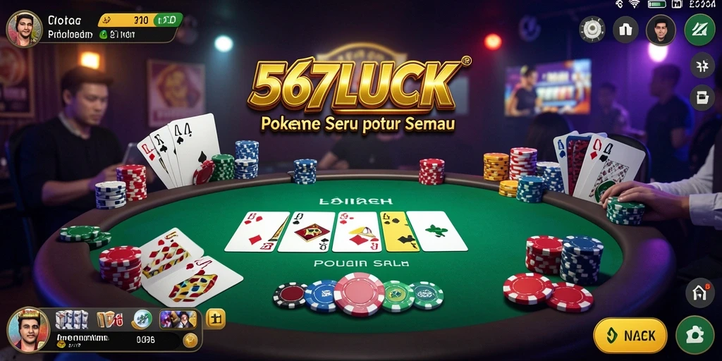 Screenshot gameplay poker yang mendebarkan di 567LUCK.