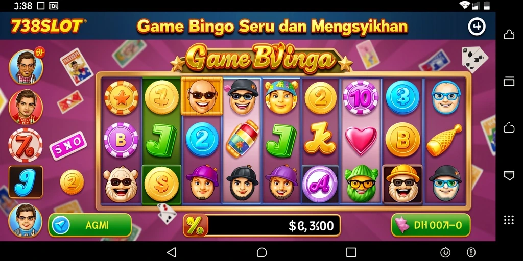 Tangkapan layar utama 738SLOT menampilkan gameplay Bingo yang menarik.