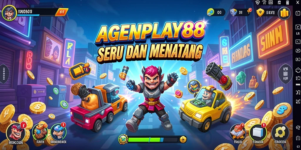 Screenshot gameplay <strong>AGENPLAY88</strong> menampilkan aksi seru dalam permainan arcade.