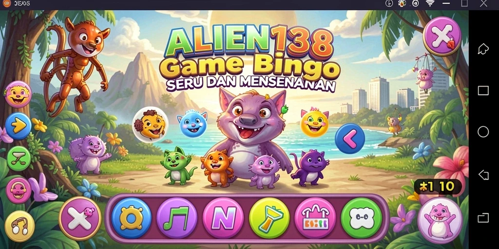 Screenshot gameplay ALIEN138 yang menampilkan suasana seru Bingo.