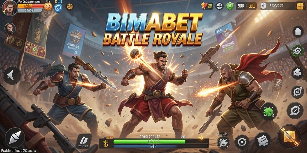 Gameplay mendebarkan dengan pertempuran intens di arena Battle Royale.