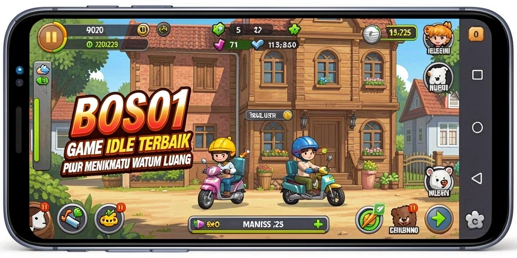 Tampilan menarik dari gameplay BOS01 yang santai dan menghibur.