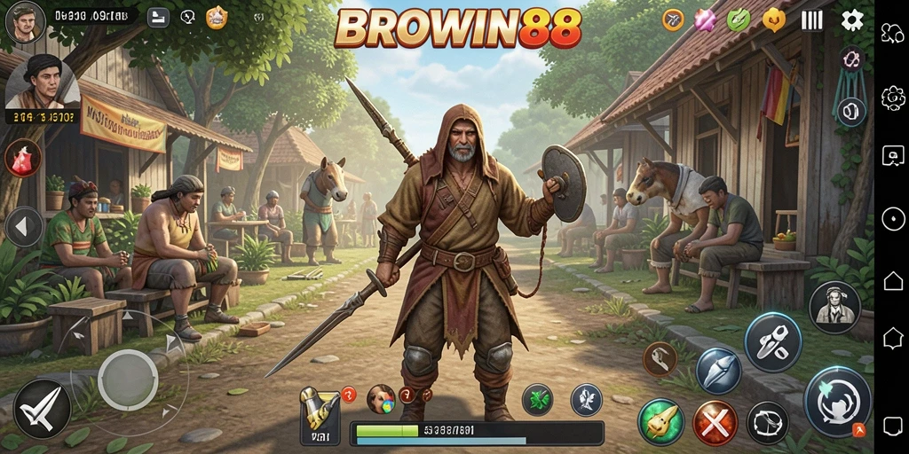Menampilkan gameplay mendebarkan dari BROWIN88 di dunia simulasi kehidupan.