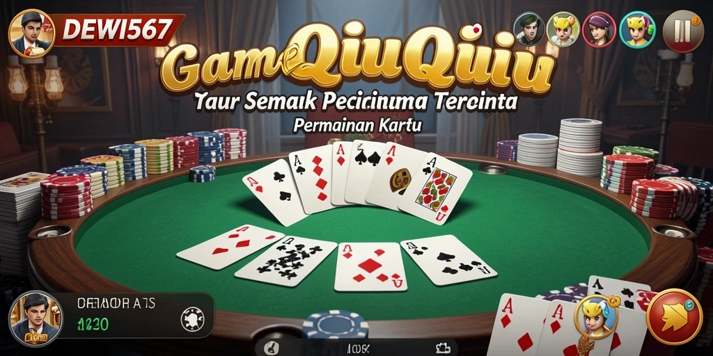 Tampilan layar permainan QiuQiu yang menarik dan interaktif.