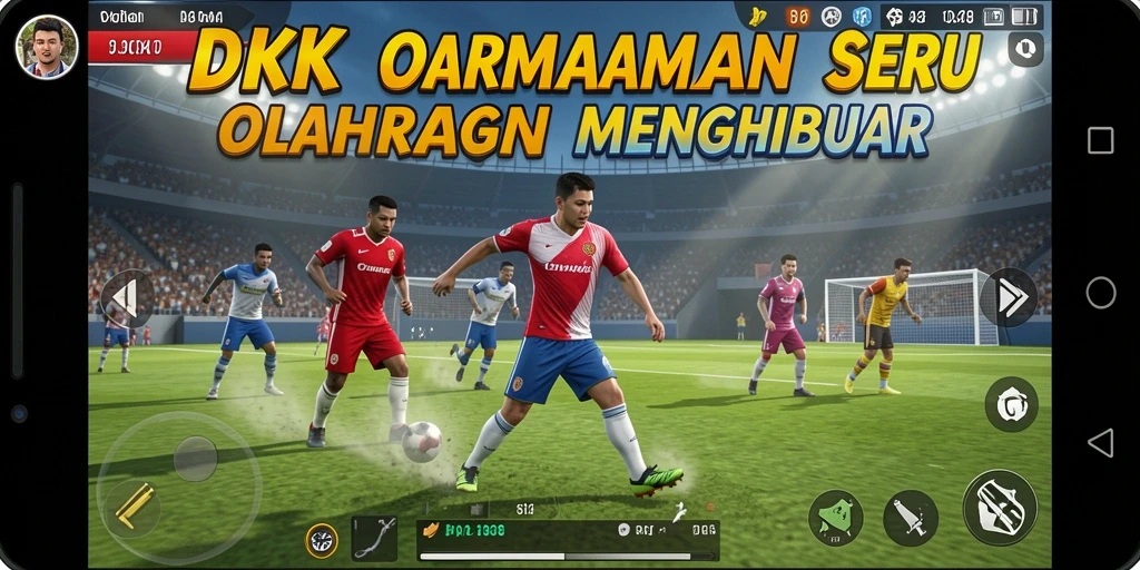 Tampilan screenshot dari gameplay seru DKK yang menunjukkan aksi olahraga.