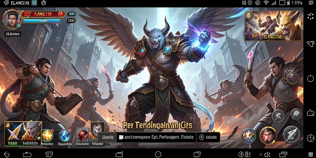 Screenshot menampilkan aksi pertarungan seru dalam ELANG138.