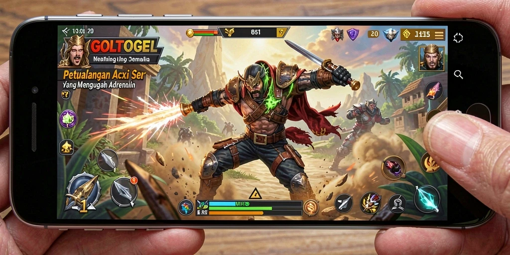 Tampilan aksi seru dari gameplay GOLTOGEL dengan efek grafis menawan.