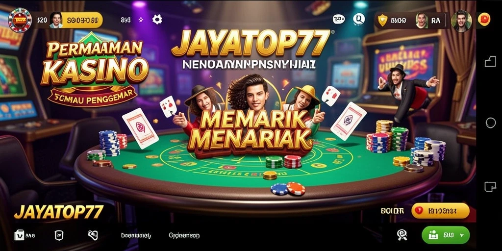 Gameplay menarik dalam aplikasi Kasino JAYATOP77.