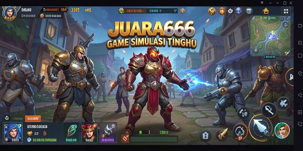 Screenshot utama gameplay JUARA666 menampilkan elemen simulasi yang menarik.