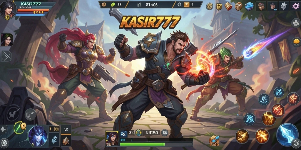 Tangkapan layar KASIR777 menampilkan aksi seru dalam arena pertempuran.