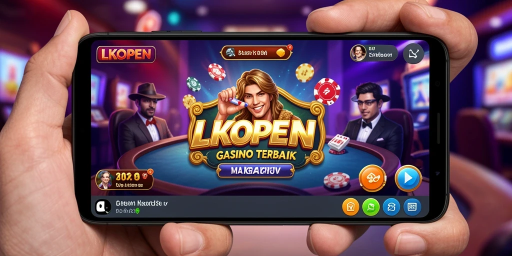 Tampilan menarik dari gameplay Kasino di aplikasi LKOPEN.