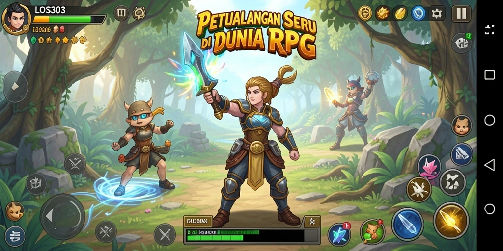 Screenshot menampilkan aksi seru dari gameplay RPG di LOS303.
