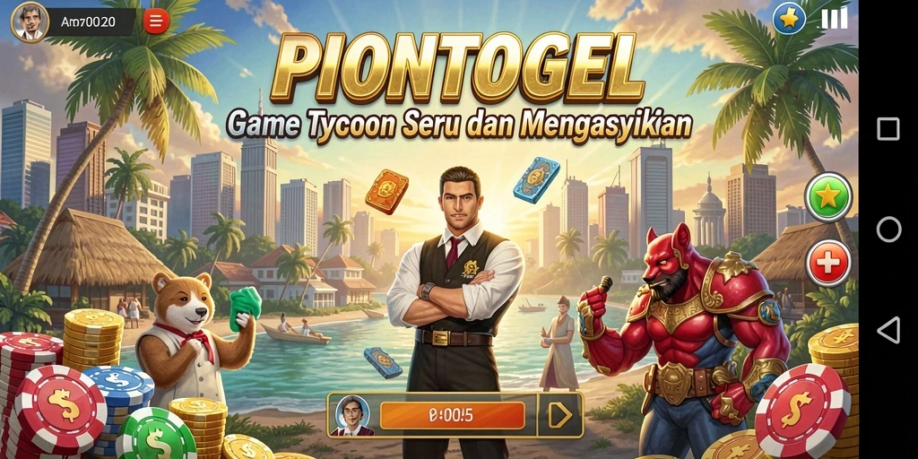 Screenshot permainan PIONTOGEL menampilkan suasana gameplay Tycoon yang mendebarkan.