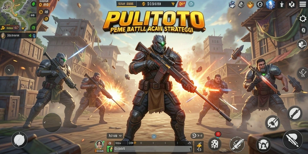 Tangkapan layar dari permainan Battle Royale PULITOTO yang penuh aksi.