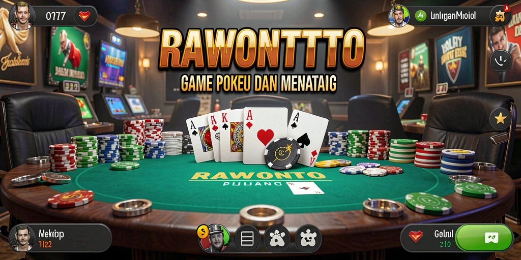 Tampilan gameplay seru di RAWONTOTO dengan aksi Poker yang mendebarkan.