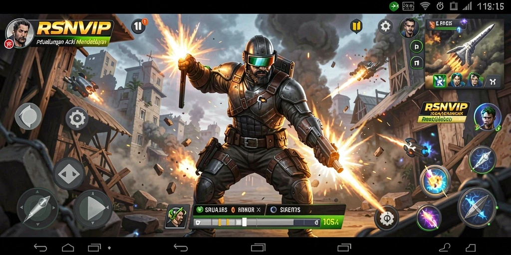 Tampilan gameplay seru RSNVIP menampilkan aksi mendebarkan.