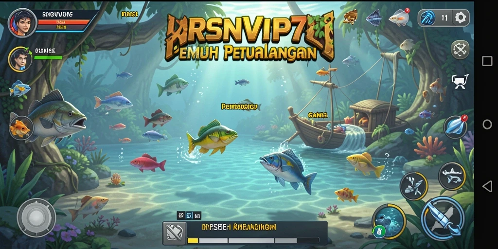 Tampilan gameplay RSNVIP7 yang seru saat memancing.