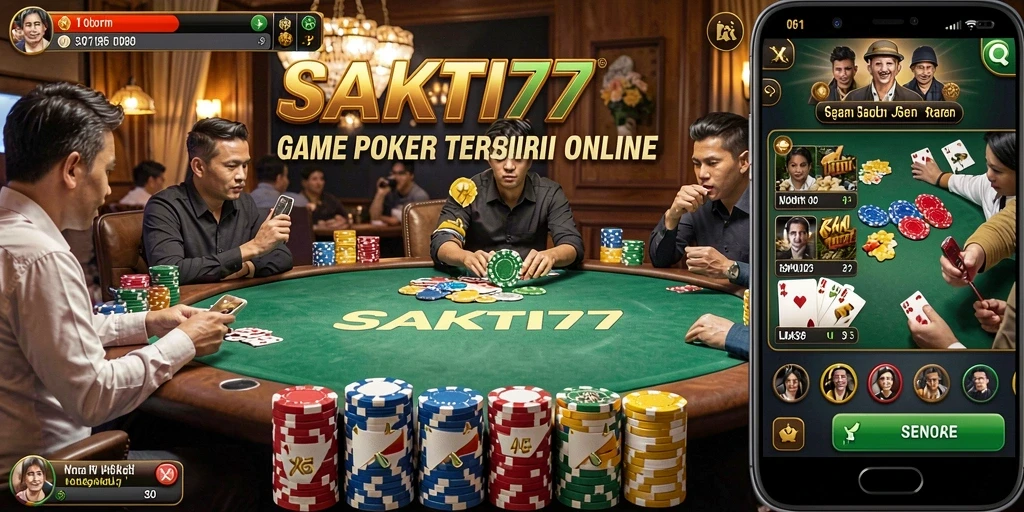 Tampilan gameplay SAKTI77 dengan antarmuka poker yang menarik.