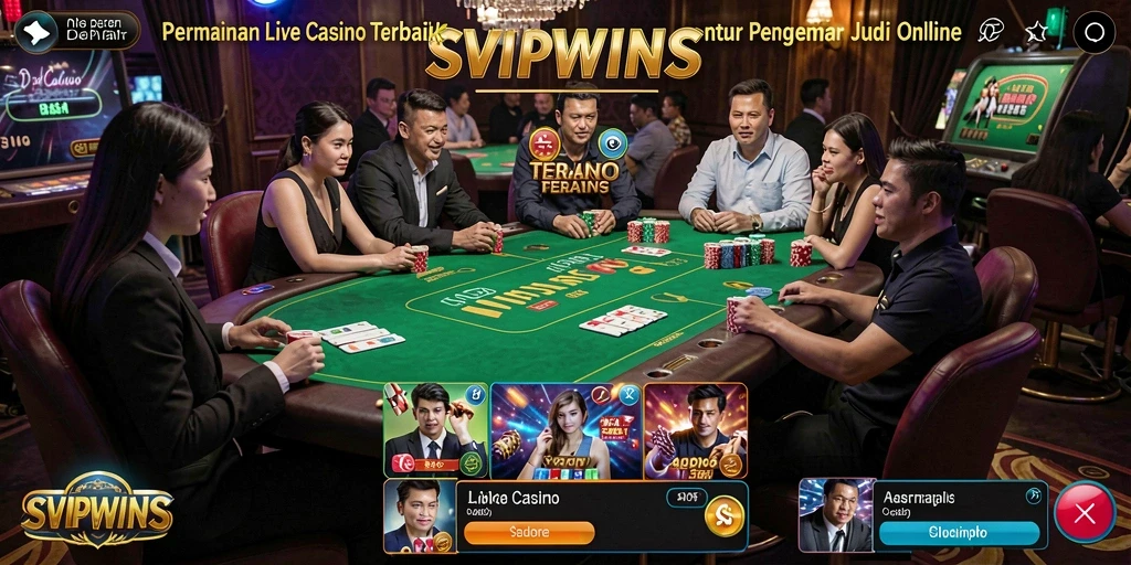 Tampilan menakjubkan dari gameplay Live Casino di SVIPWINS.