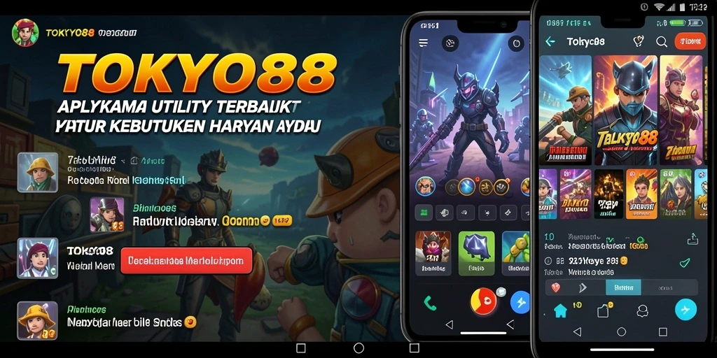 Tampilan antarmuka aplikasi TOKYO88 yang sederhana dan fungsional.