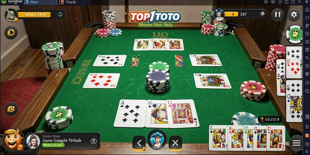 Tampilan gameplay Gaple yang menarik di TOP1TOTO.