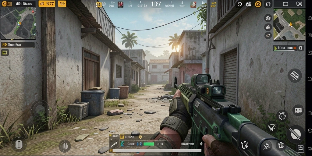 Tampilan gameplay intens dari VIO77 dengan aksi tembak-menembak.