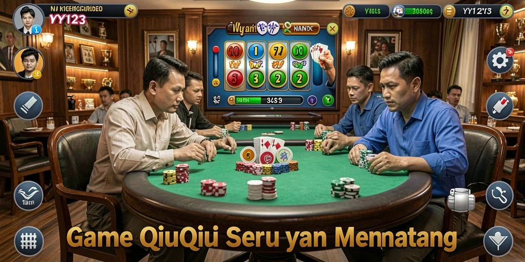 Tampilan gameplay QiuQiu yang seru dan modern.